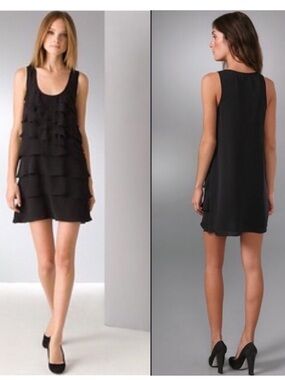 {Theory} Dorosa Captivate
Layered Black Silk Dress Size 4